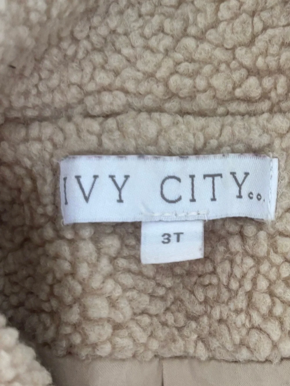 Kids' Cream Teddy Coat - Warm Sherpa Jacket
